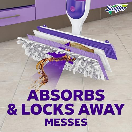 Swiffer PowerMop Multi-Surface Mop Kit for Floor Cleaning, Fresh Scent, Mopping Kit Includes PowerMop, 2 Mopping Pad Refills, 1 Floor Cleaning Solution with Fresh Scent and 2 Batteries - Image 4