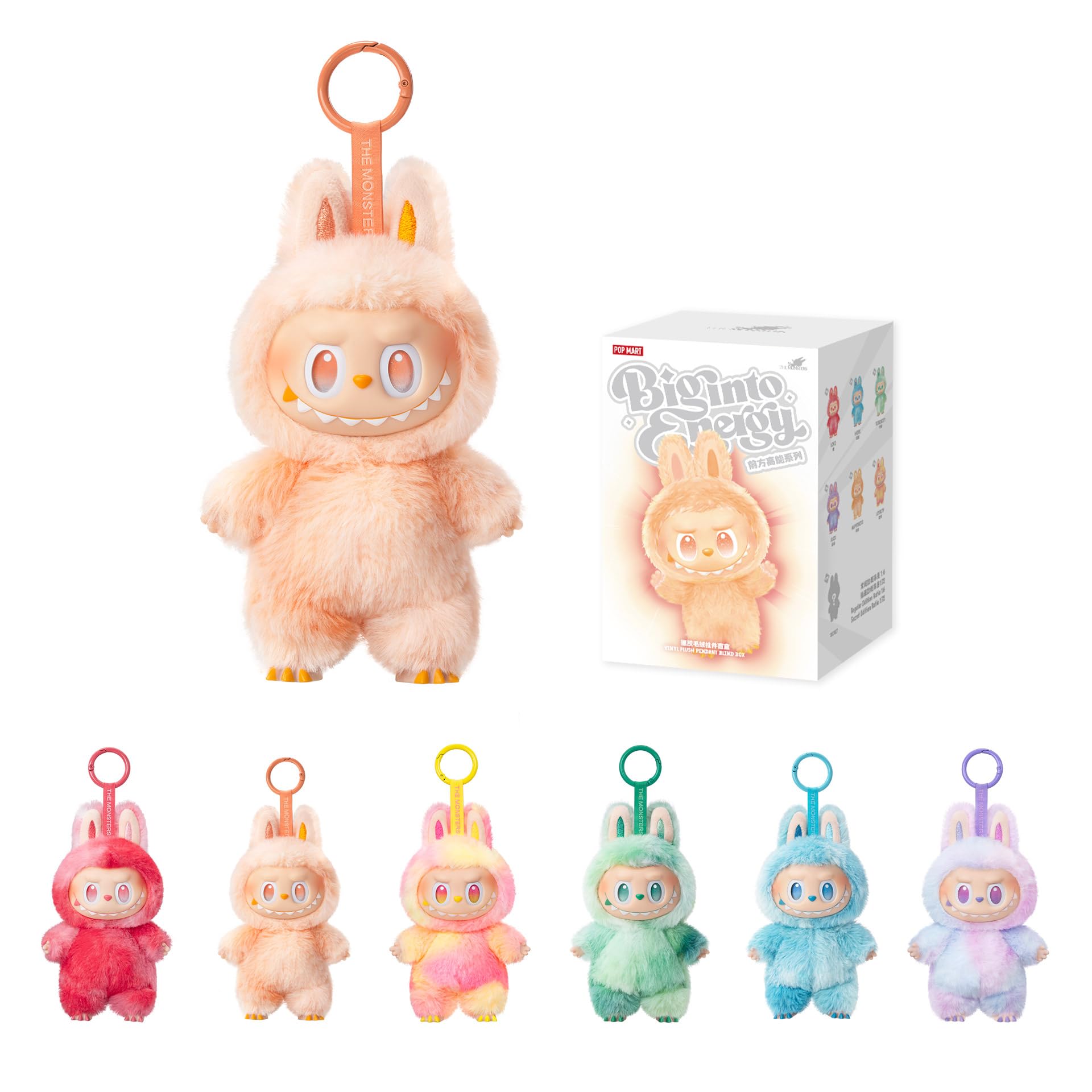 POP MART THE Monsters Big into Energy Series-Vinyl Plush Pendant Blind Box, Blind Box Figures, Random Design Action Figures Collectible Toys Home Decorations, Single Box