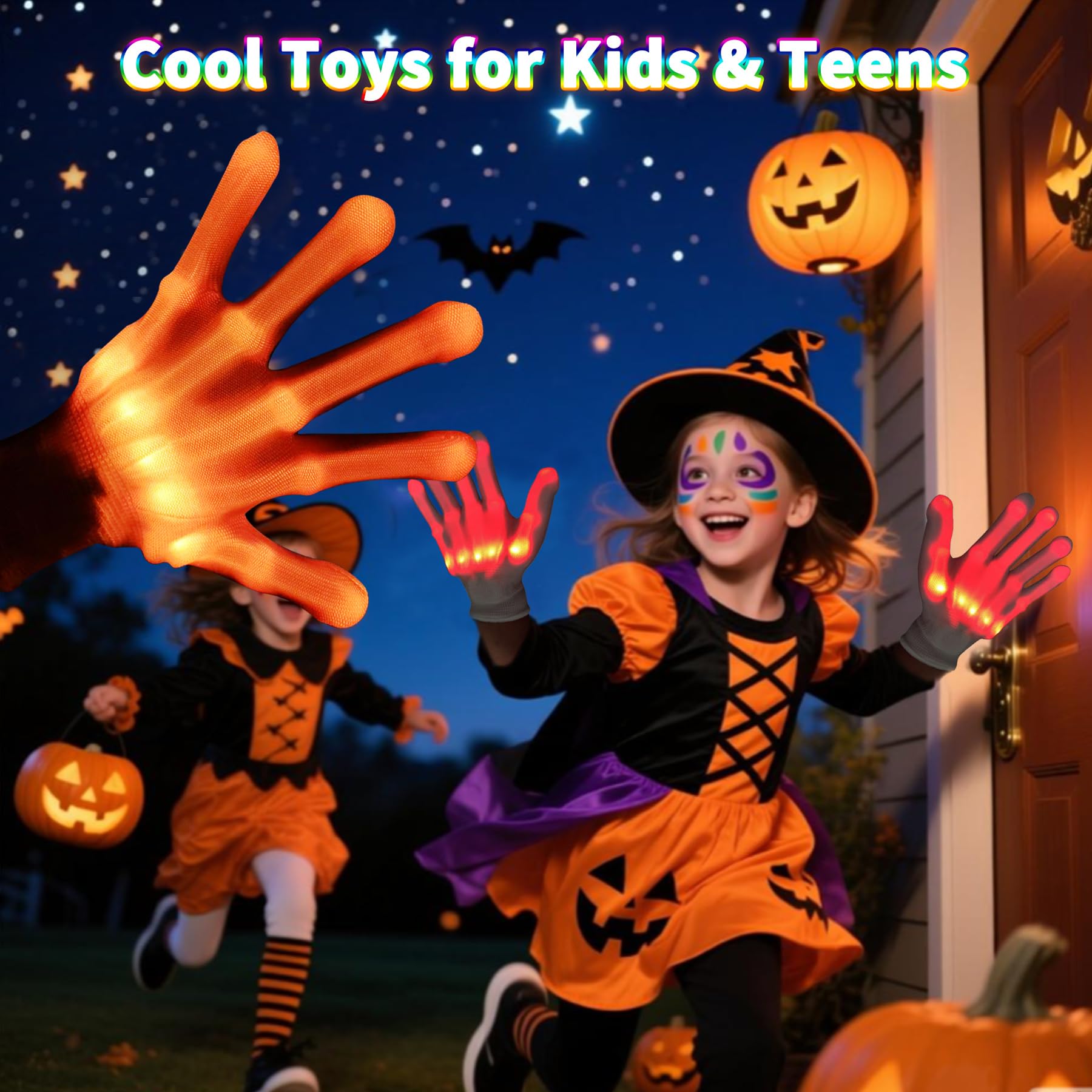 GOGLORYOD 12 Colors Light Up Gloves & LED Gloves - Boys Girls Toys for Age 6-12 Years Old - Stocking Stuffers & Cool Fun Gifts for Halloween Christmas Easter Birthday Parties - Image 5