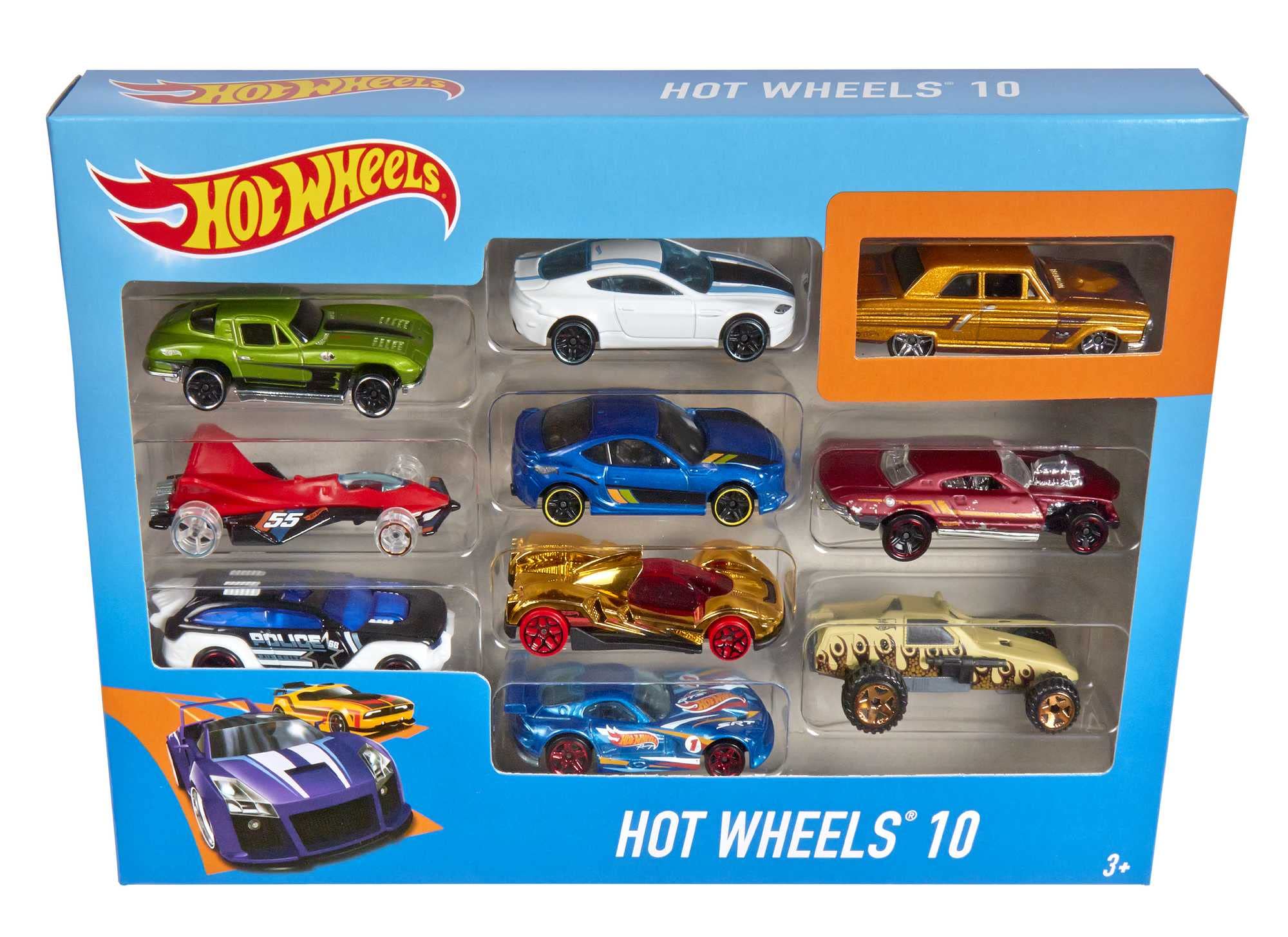 Hot Wheels Set of 10 1:64 Scale Toy Trucks and Cars for Kids and Collectors, Styles May Vary (Amazon Exclusive) - Image 3