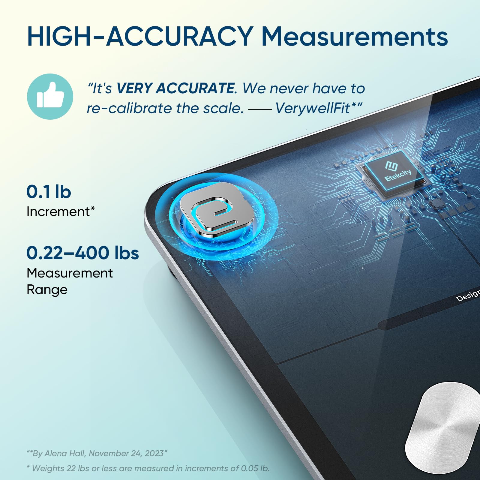 Etekcity Smart Scale for Body Weight, FSA&HSA Eligible, Bathroom Digital Weighing Scale with BMI, Body Fat, Muscle Mass, Accurate Bluetooth Home User Health Equipment Sync Apps, LED, Tempered glass - Image 10