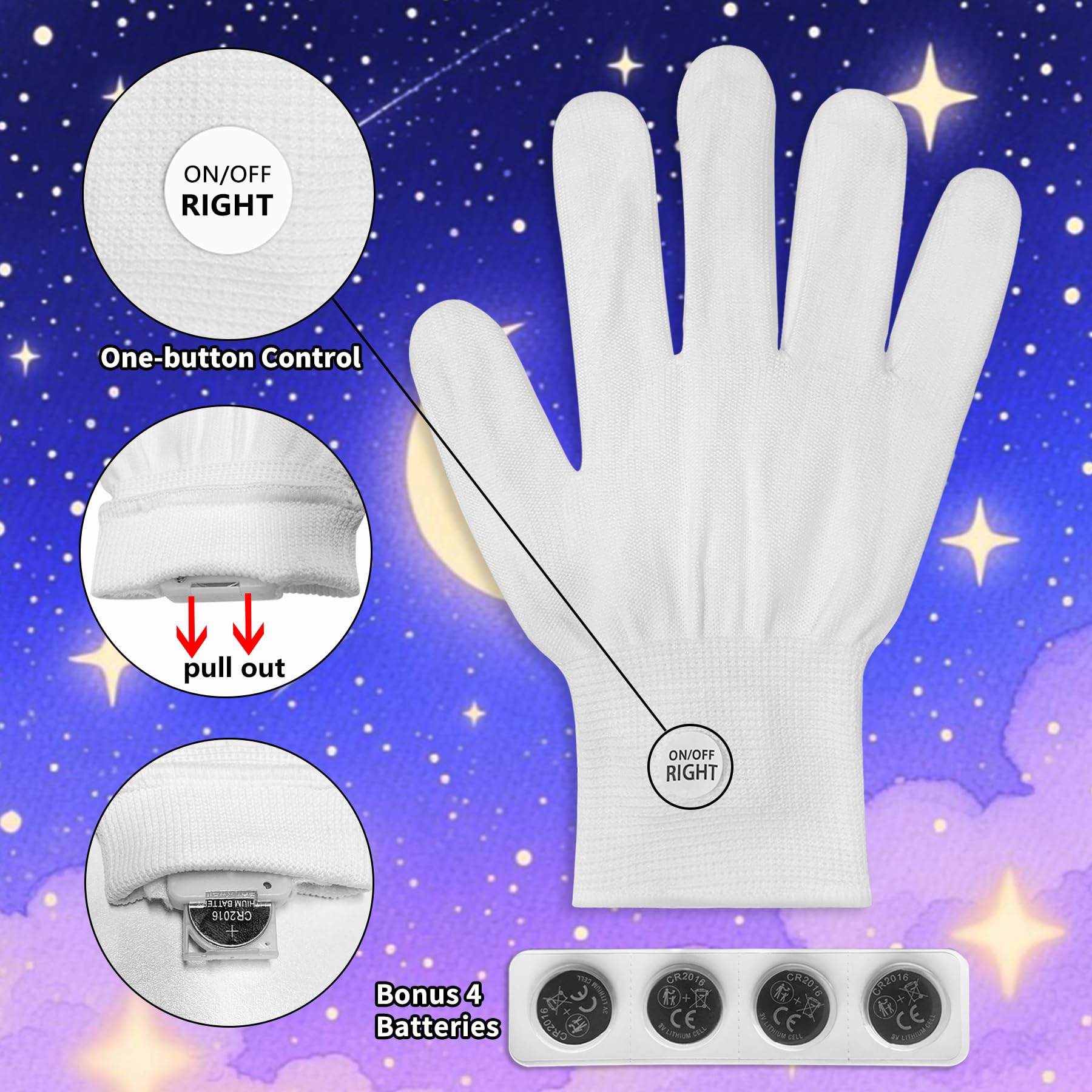 GOGLORYOD 12 Colors Light Up Gloves & LED Gloves - Boys Girls Toys for Age 6-12 Years Old - Stocking Stuffers & Cool Fun Gifts for Halloween Christmas Easter Birthday Parties - Image 2