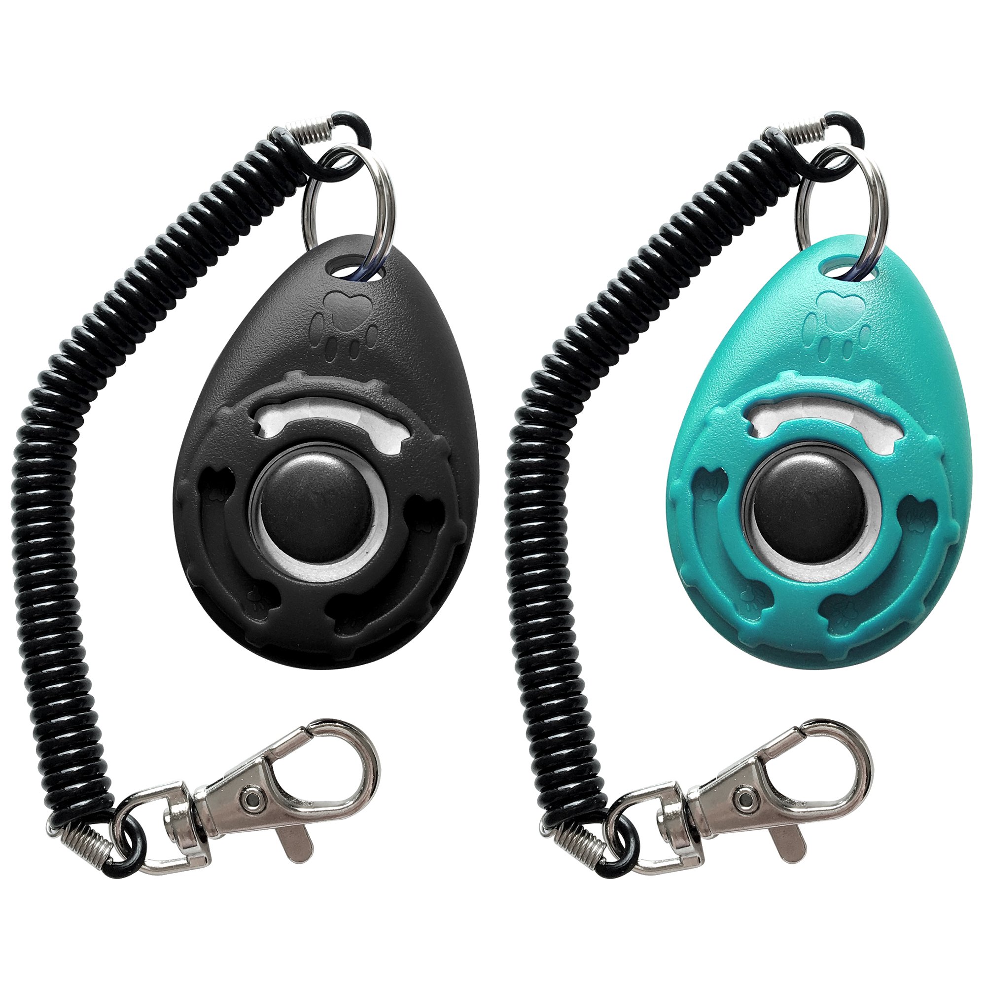 HoAoOo Pet Training Clicker with Wrist Strap - Dog Training Clickers (New Black + Blue) - Image 6