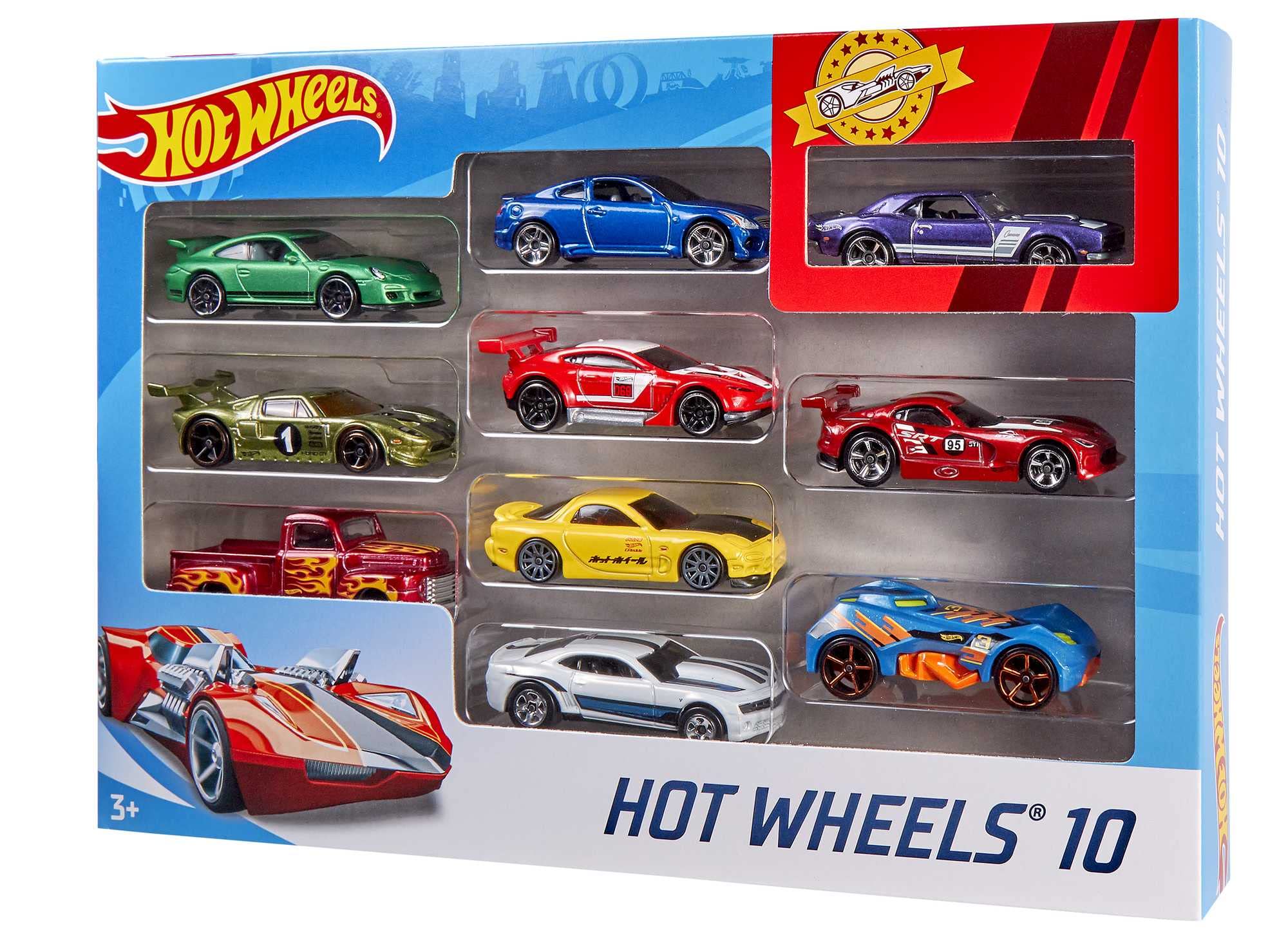 Hot Wheels Set of 10 1:64 Scale Toy Trucks and Cars for Kids and Collectors, Styles May Vary (Amazon Exclusive) - Image 4