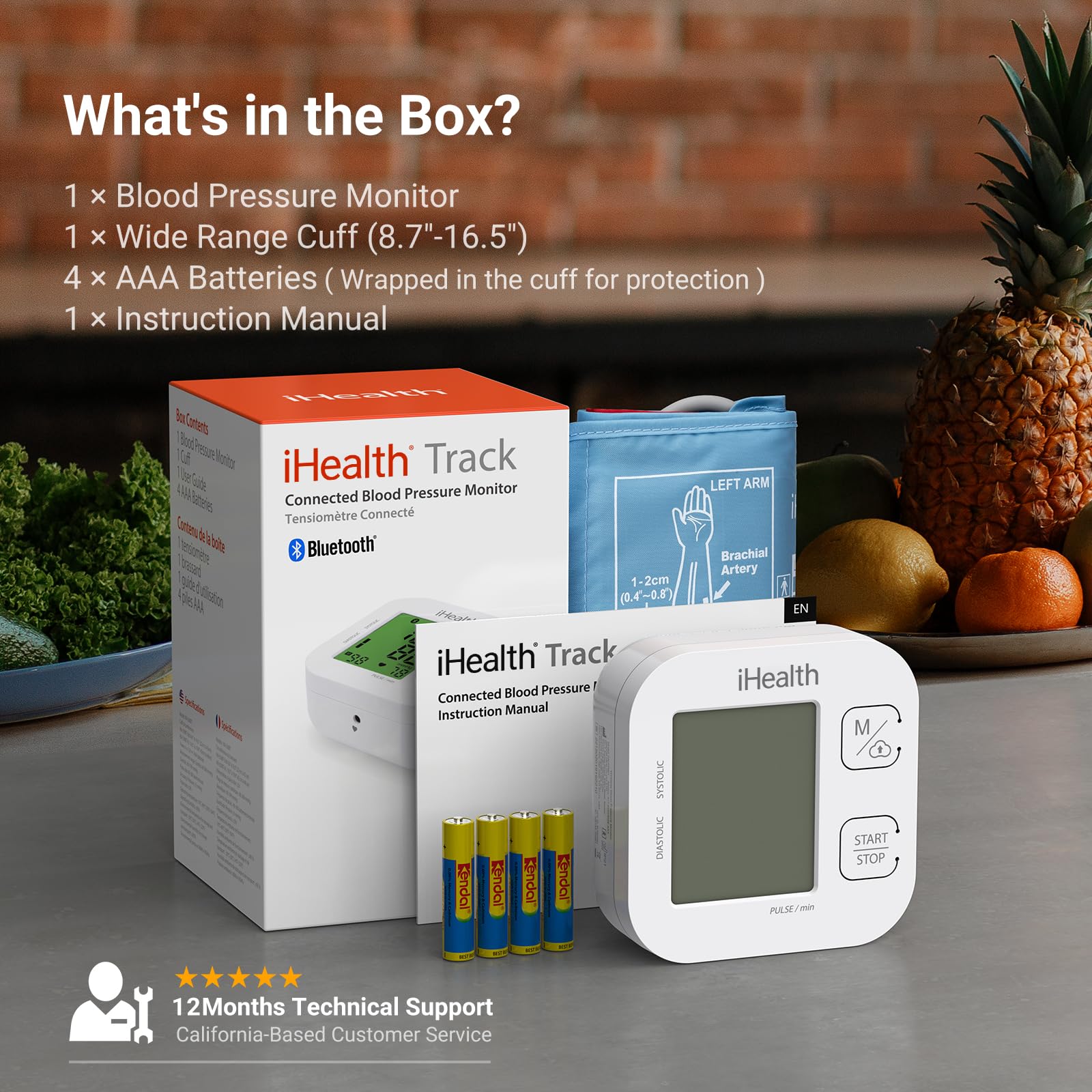 iHealth Track Smart Upper Arm Blood Pressure Monitor with Wide Range Cuff that fits Standard to Large Adult Arms, Bluetooth Compatible for iOS & Android Devices - Image 5