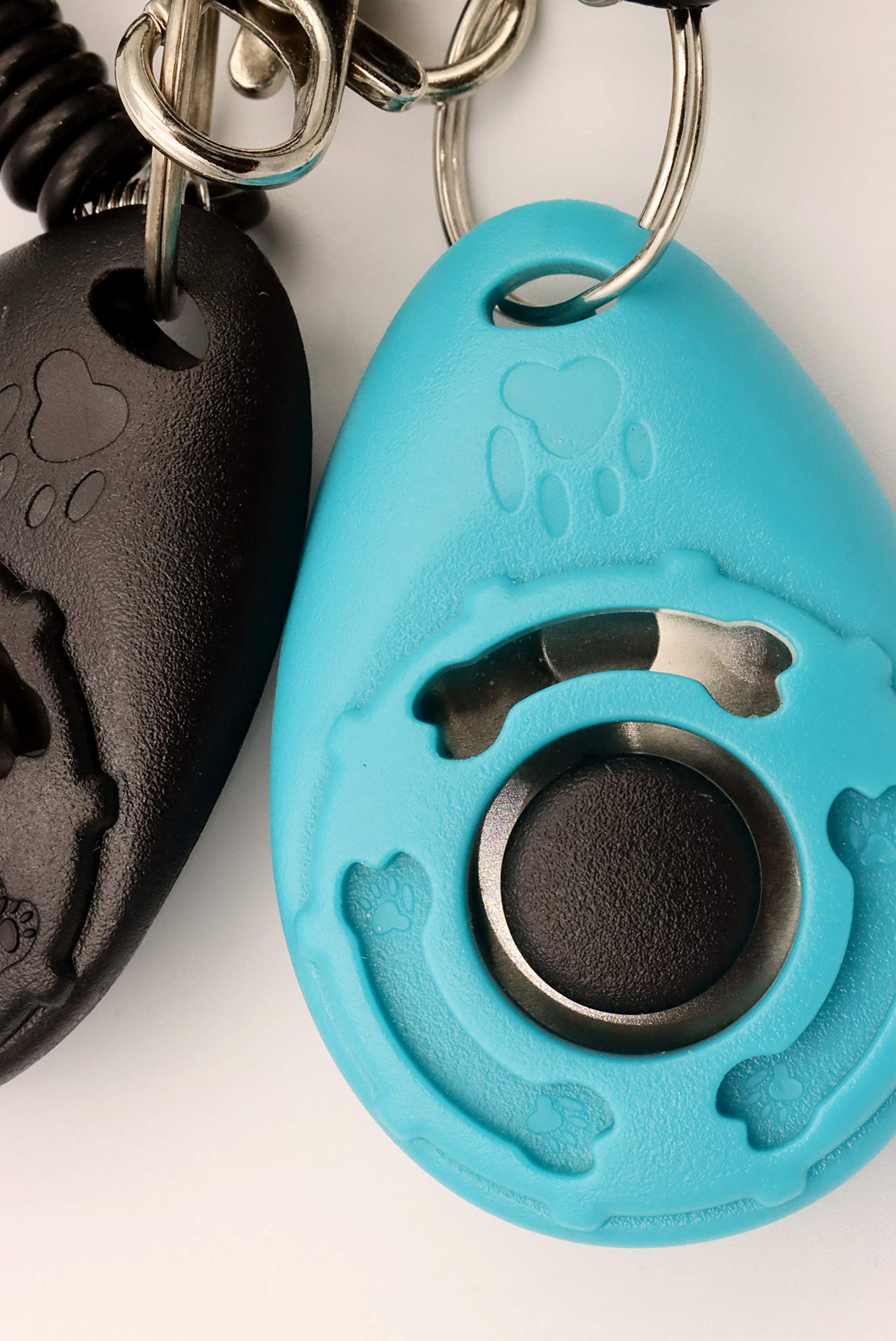HoAoOo Pet Training Clicker with Wrist Strap - Dog Training Clickers (New Black + Blue) - Image 5